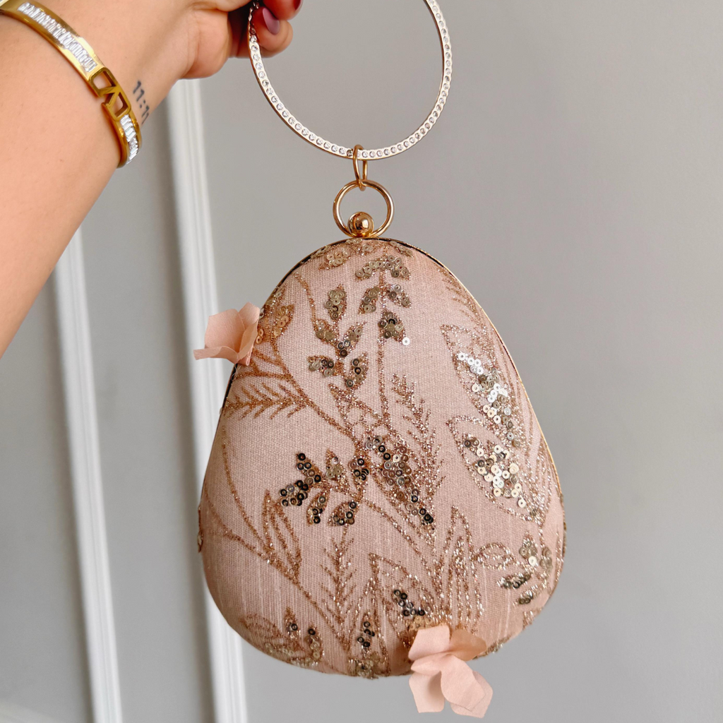 Rosé Whimsy Wristlet Clutch