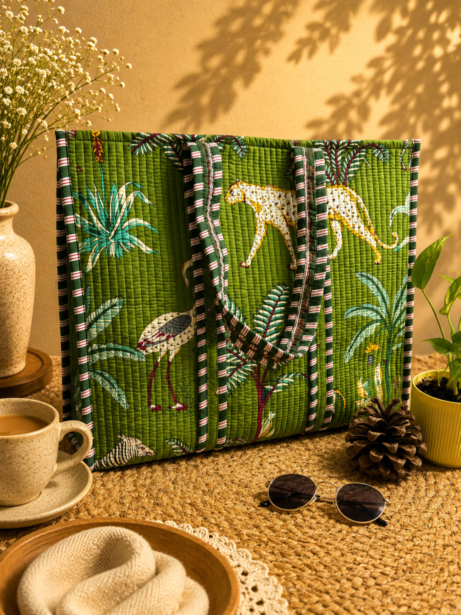 Tropical Escape Quilted Tote