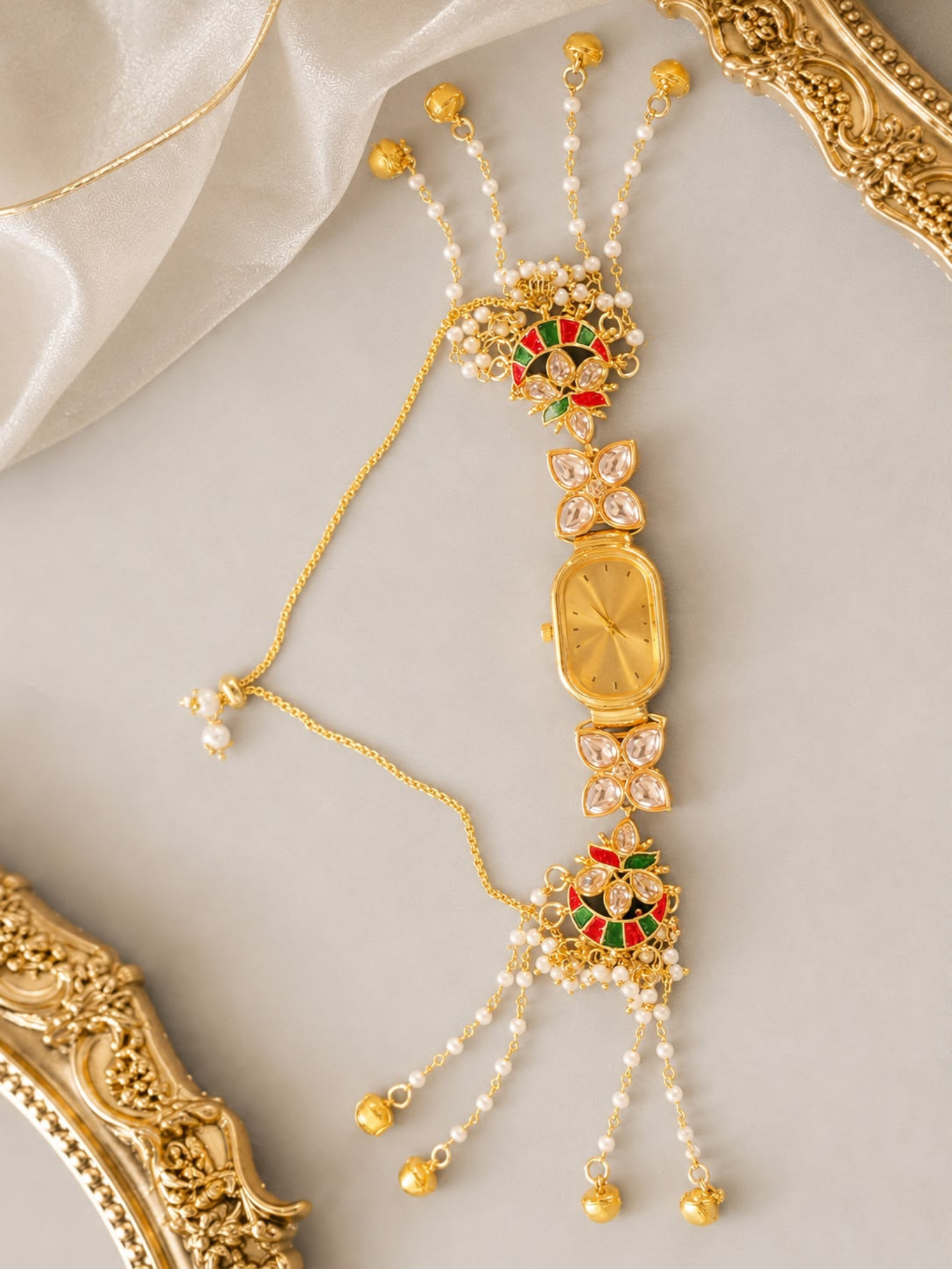 Maharani Latkan Handmade Kundan Watch