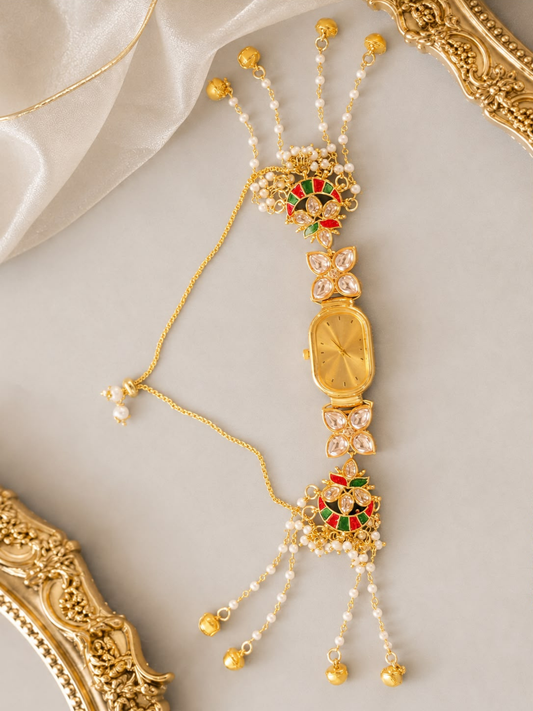 Maharani Latkan Handmade Kundan Watch