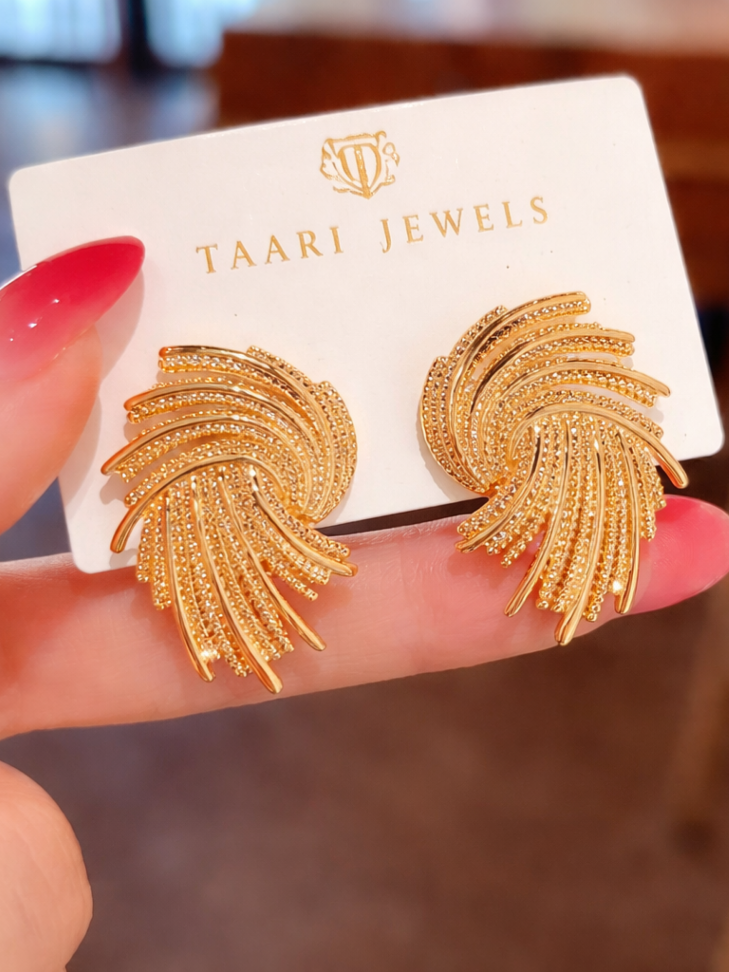 Golden Cascade Earrings