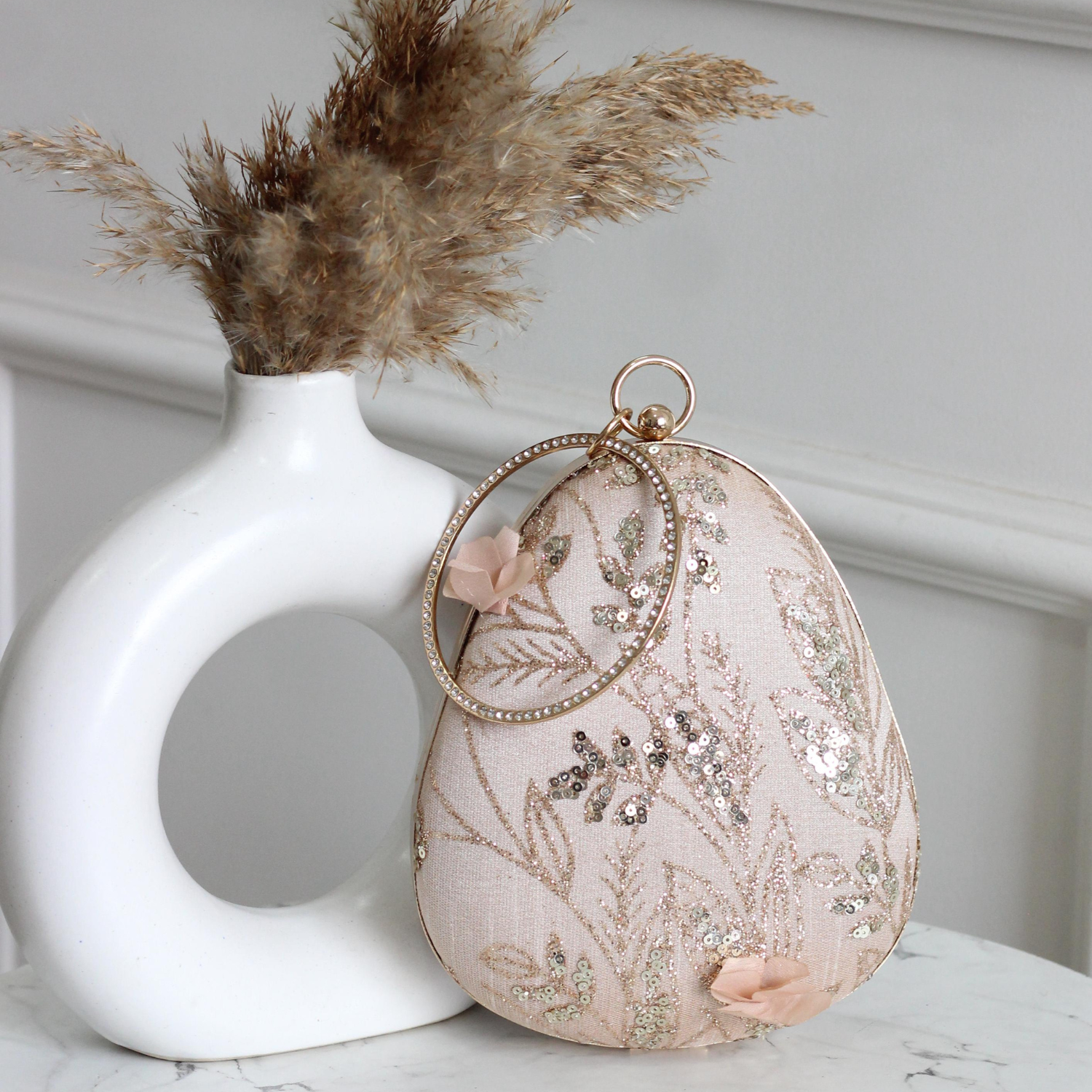 Rosé Whimsy Wristlet Clutch