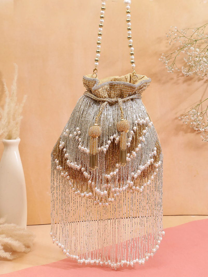 Golden Silver Glam Potli
