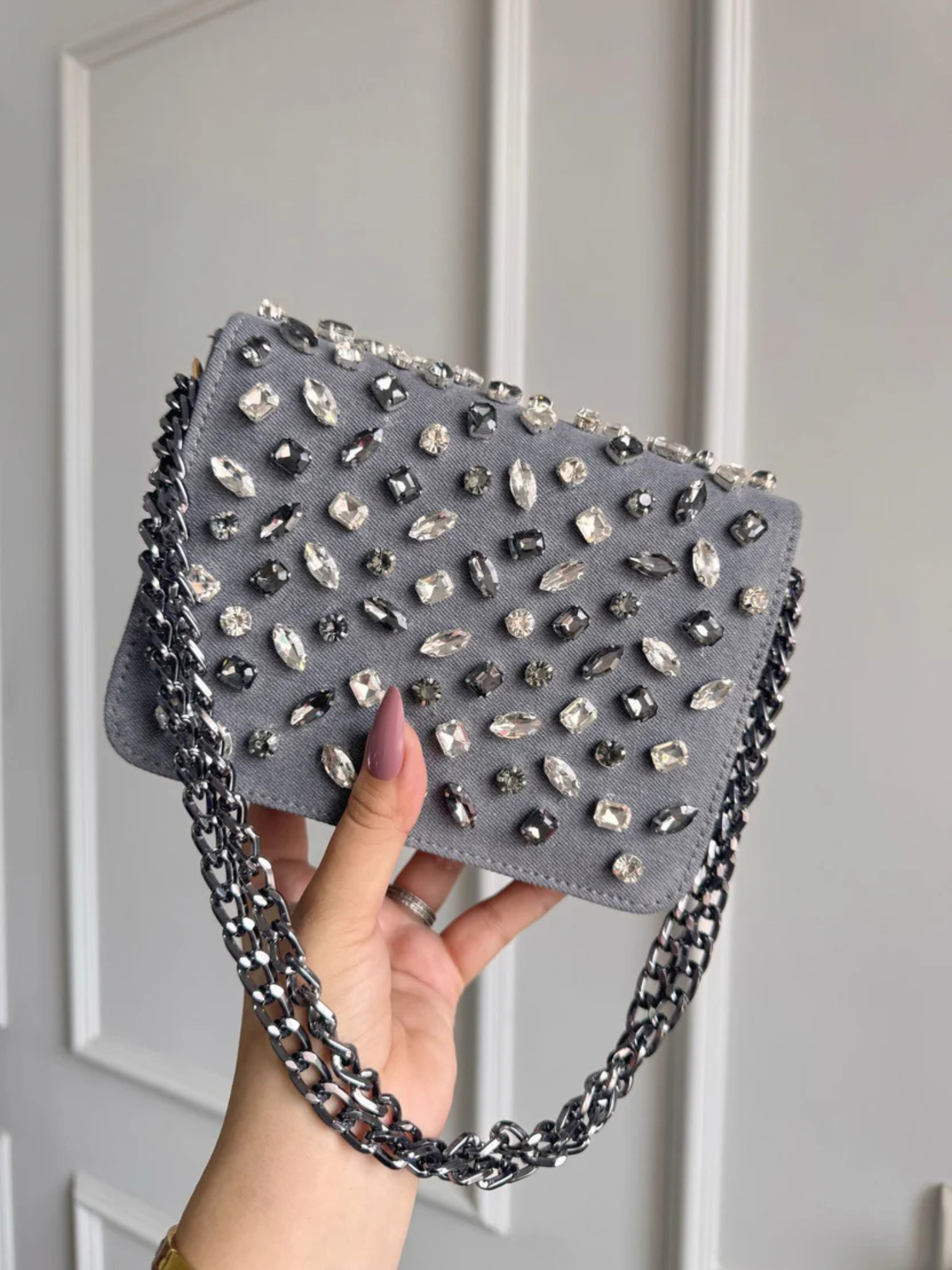 Crystal Flap Bag