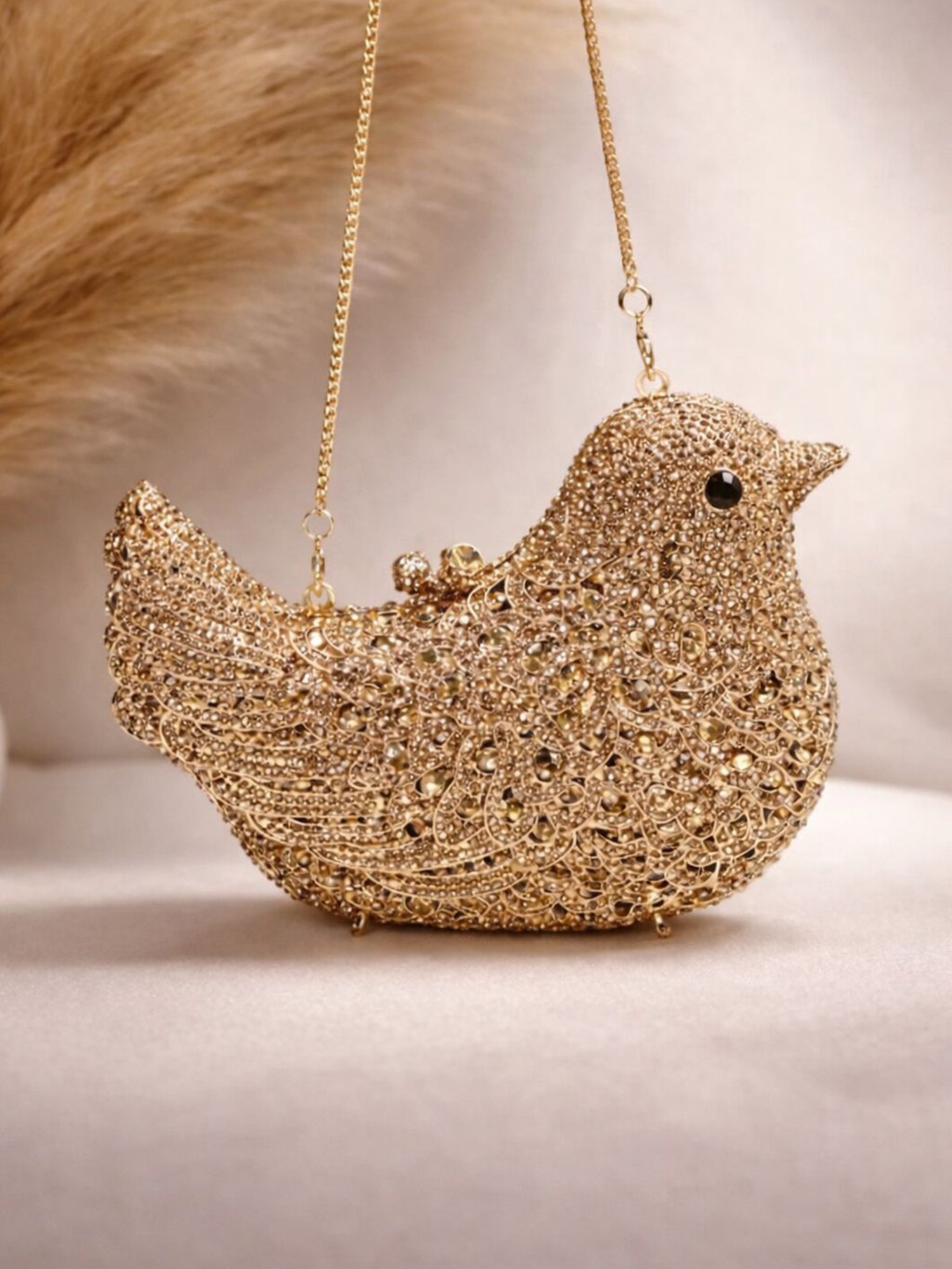 Gilded Sparrow Evening Clutch