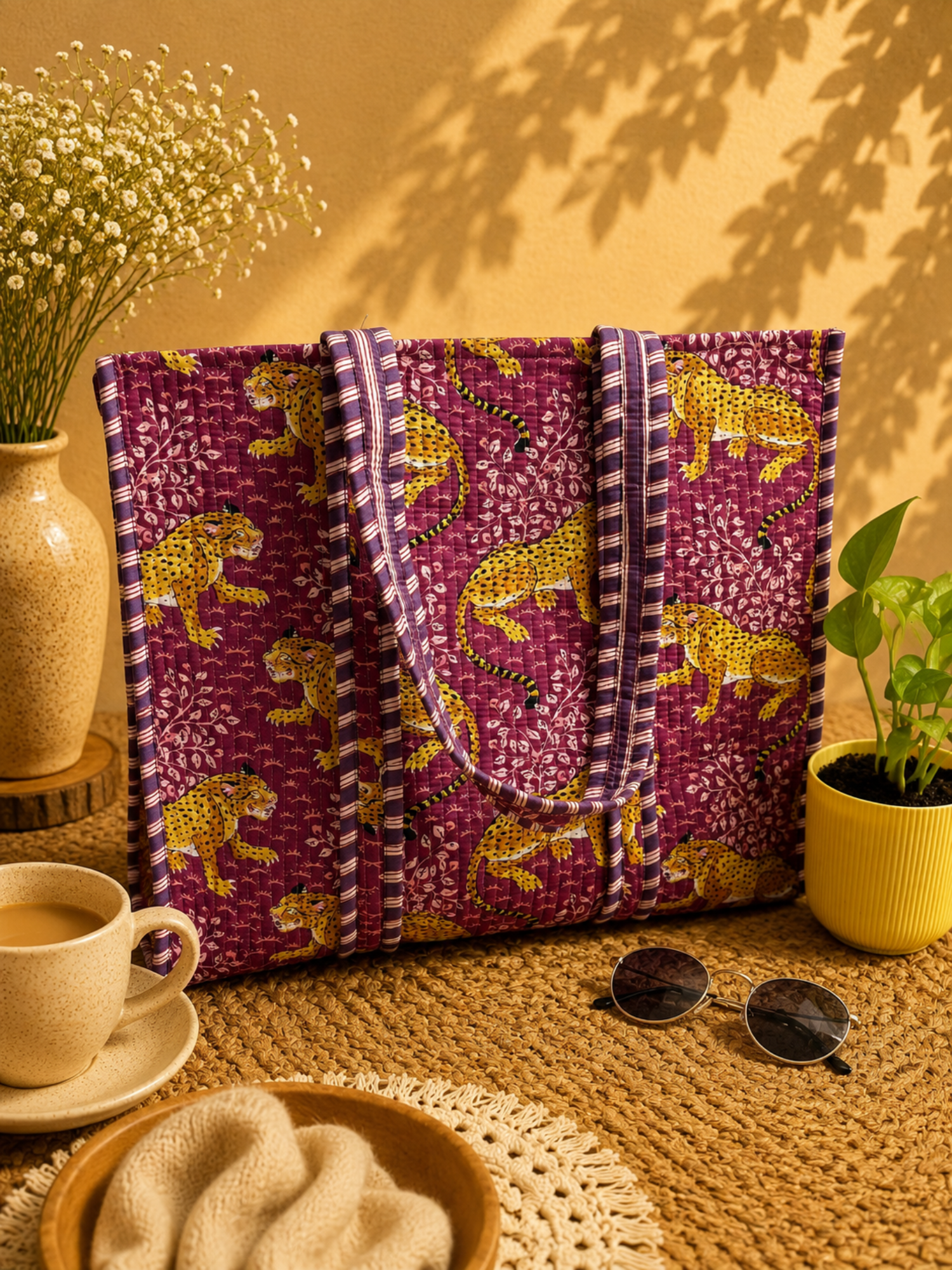 Royal Safari Quilted Tote
