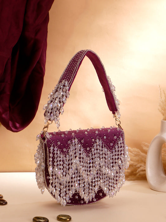 Designer Drop Crystal Clutch Bag