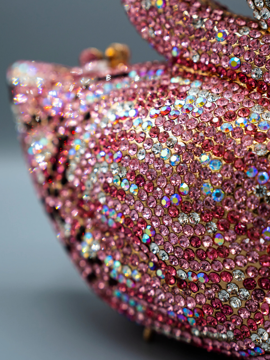 Rosé Swan Crystal Clutch