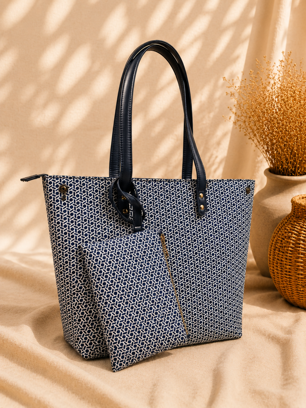 Midnight Geometry Everyday Tote