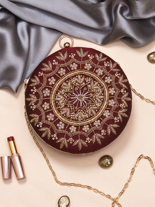 Mandala Muse Round Clutch