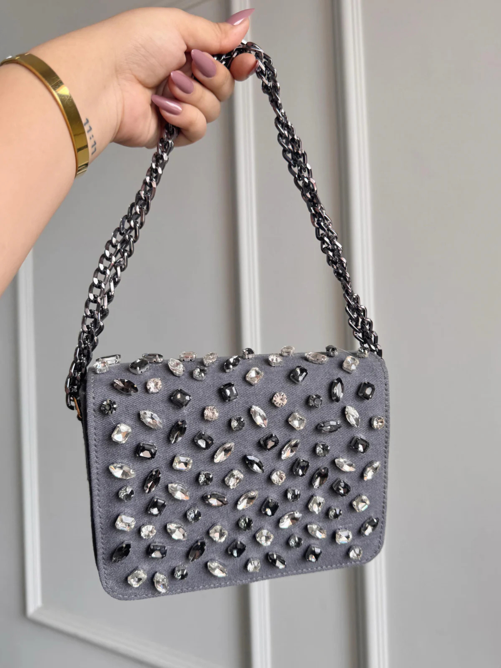 Crystal Flap Bag