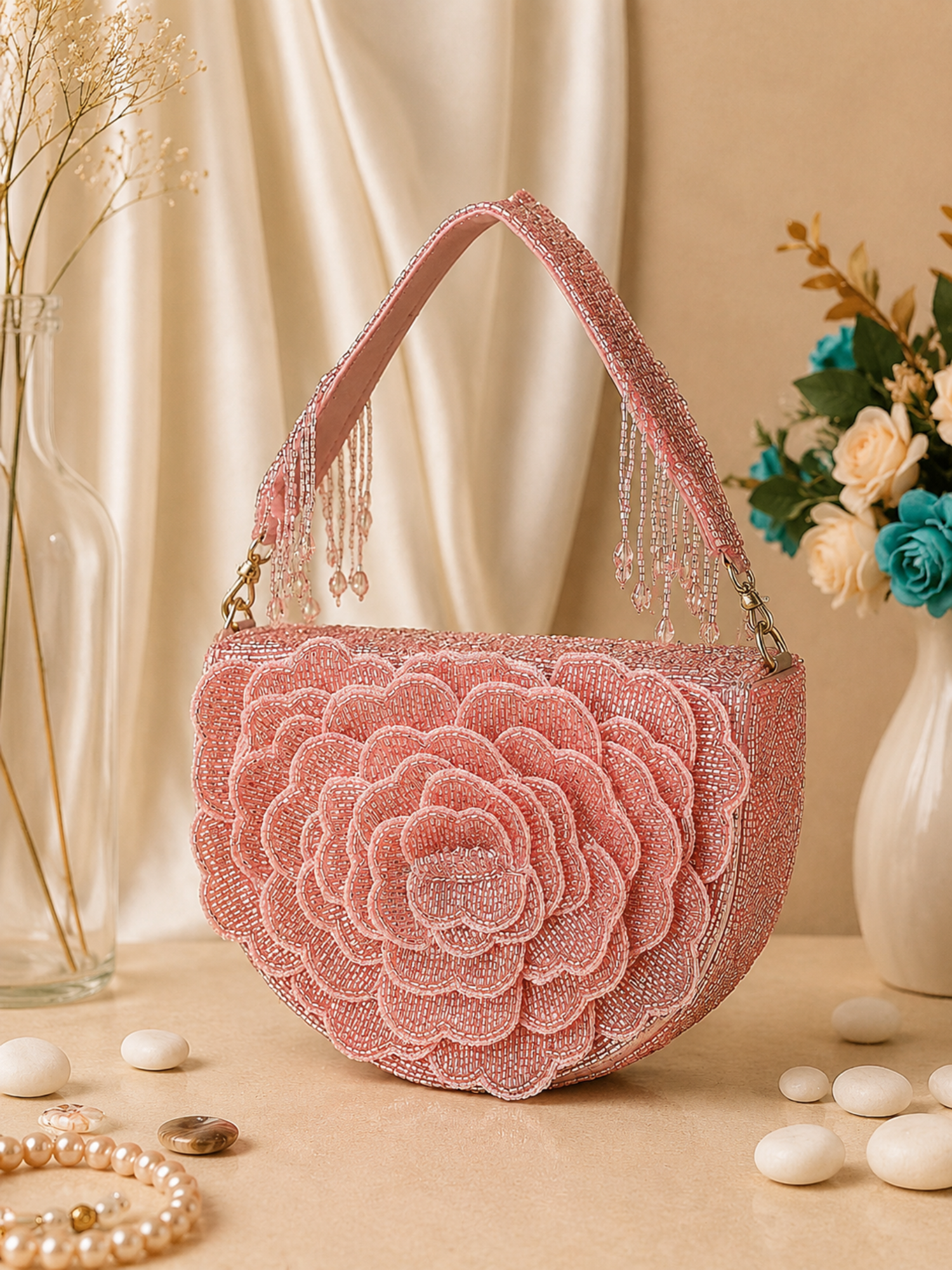 Camellia Charm Flap Bag