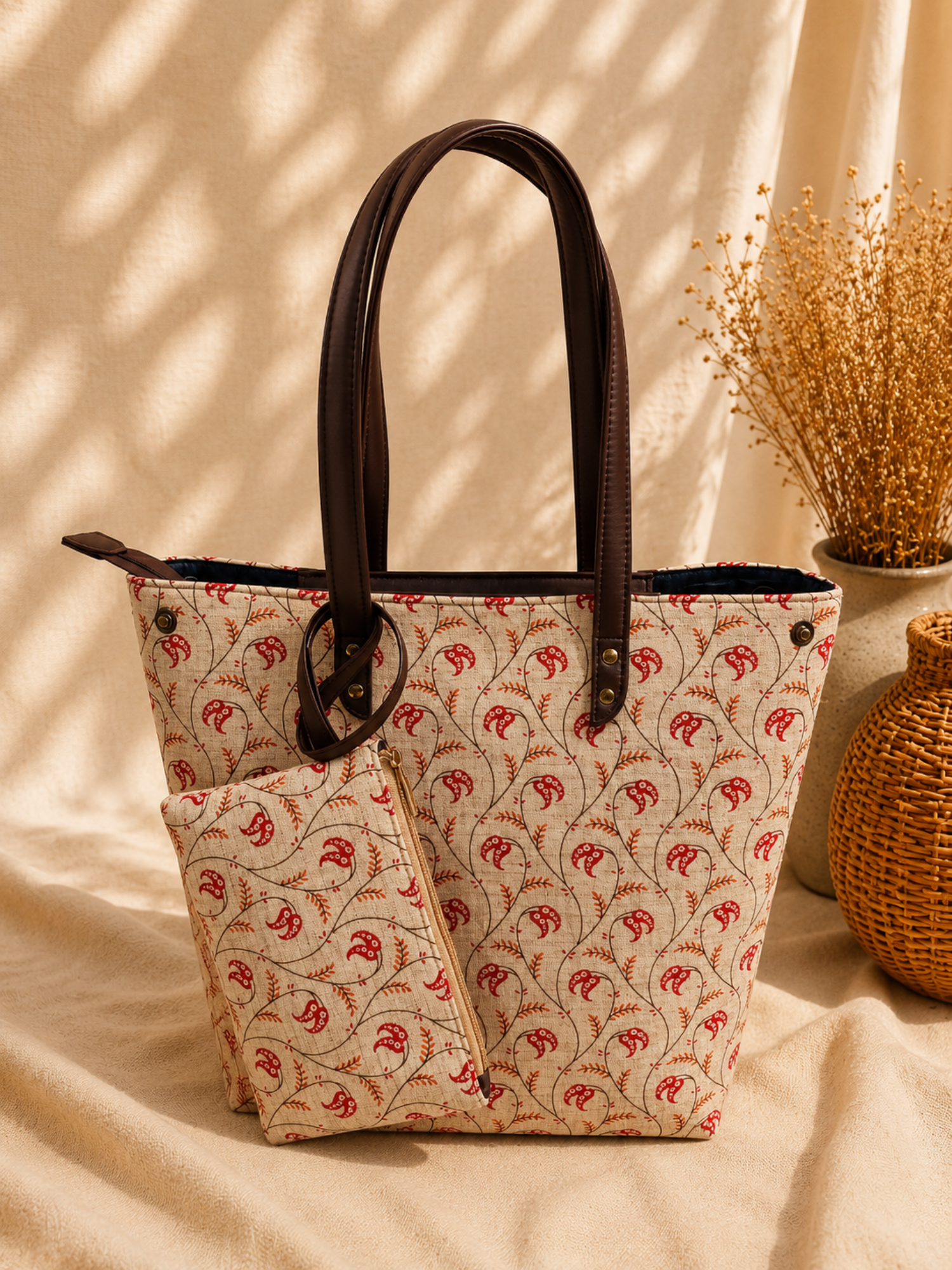 Terracotta Vine Everyday Tote