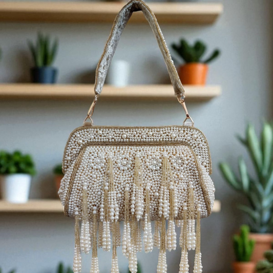 Amber Tassels Clutch