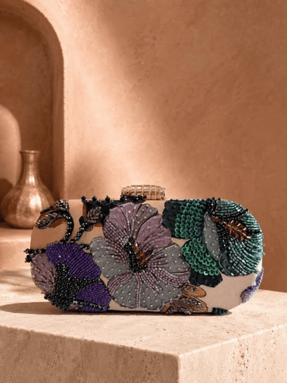 Midnight Bloom Clutch