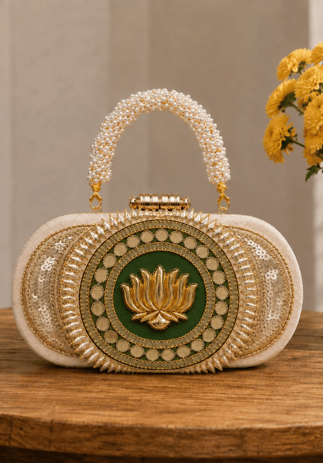 Lotus Gota Patti Clutch