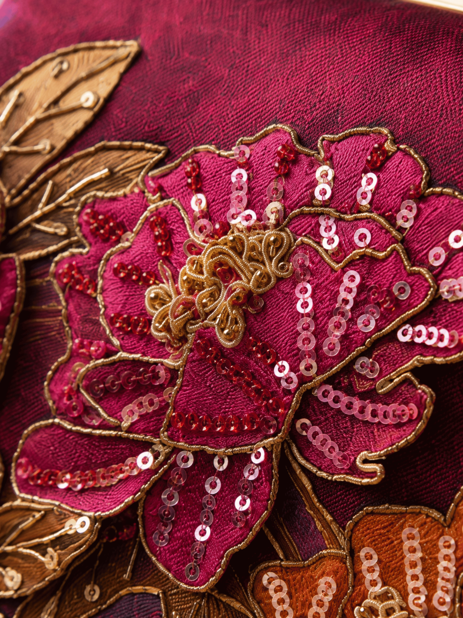 Plum Blossom Embroidered Box Clutch
