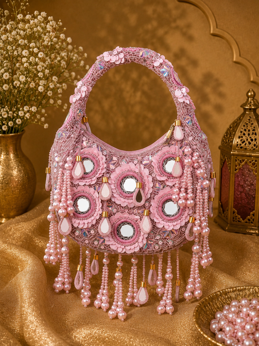 Aarzoo Mirror Pearl Handbag