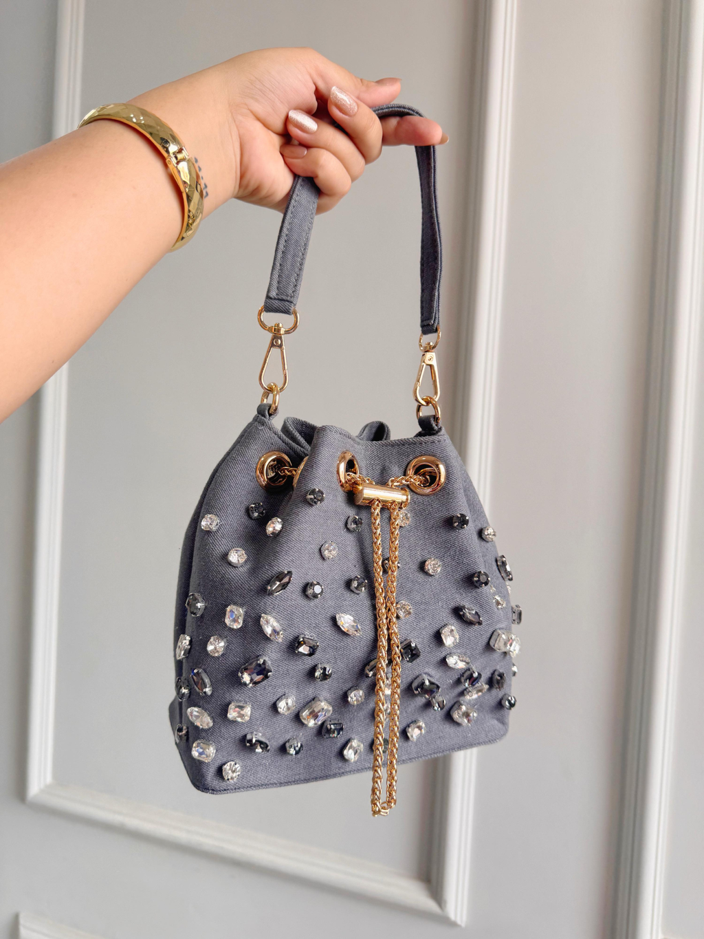 Vogue Denim Bucket Bag