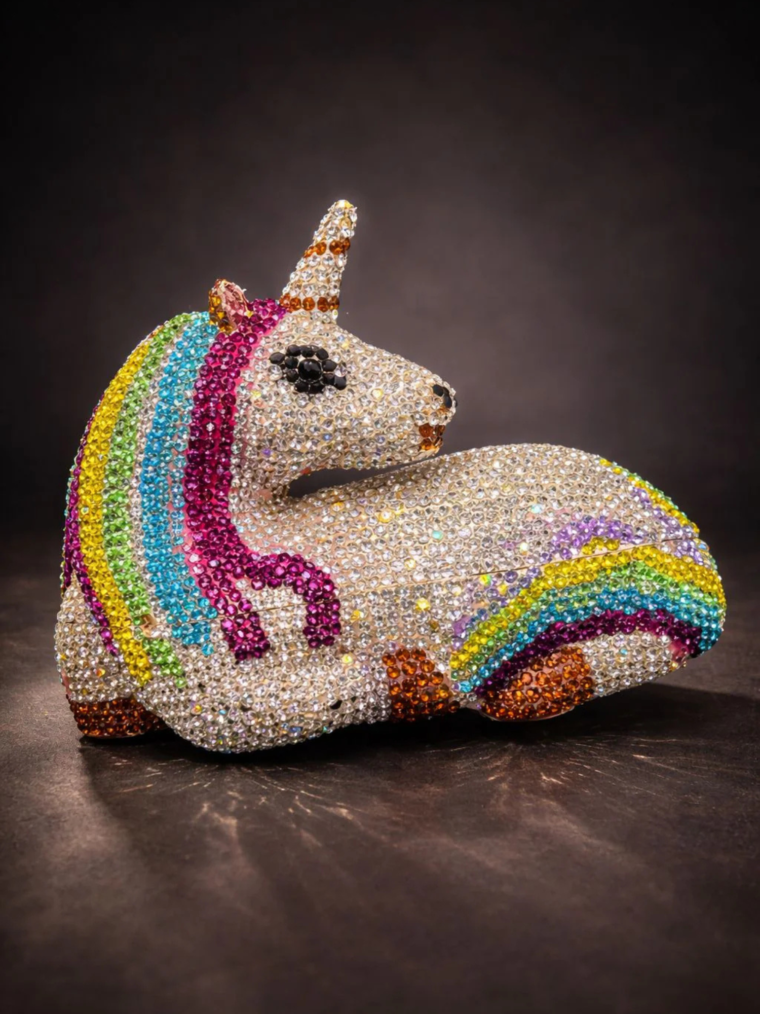 Rainbow Unicorn Crystal Clutch