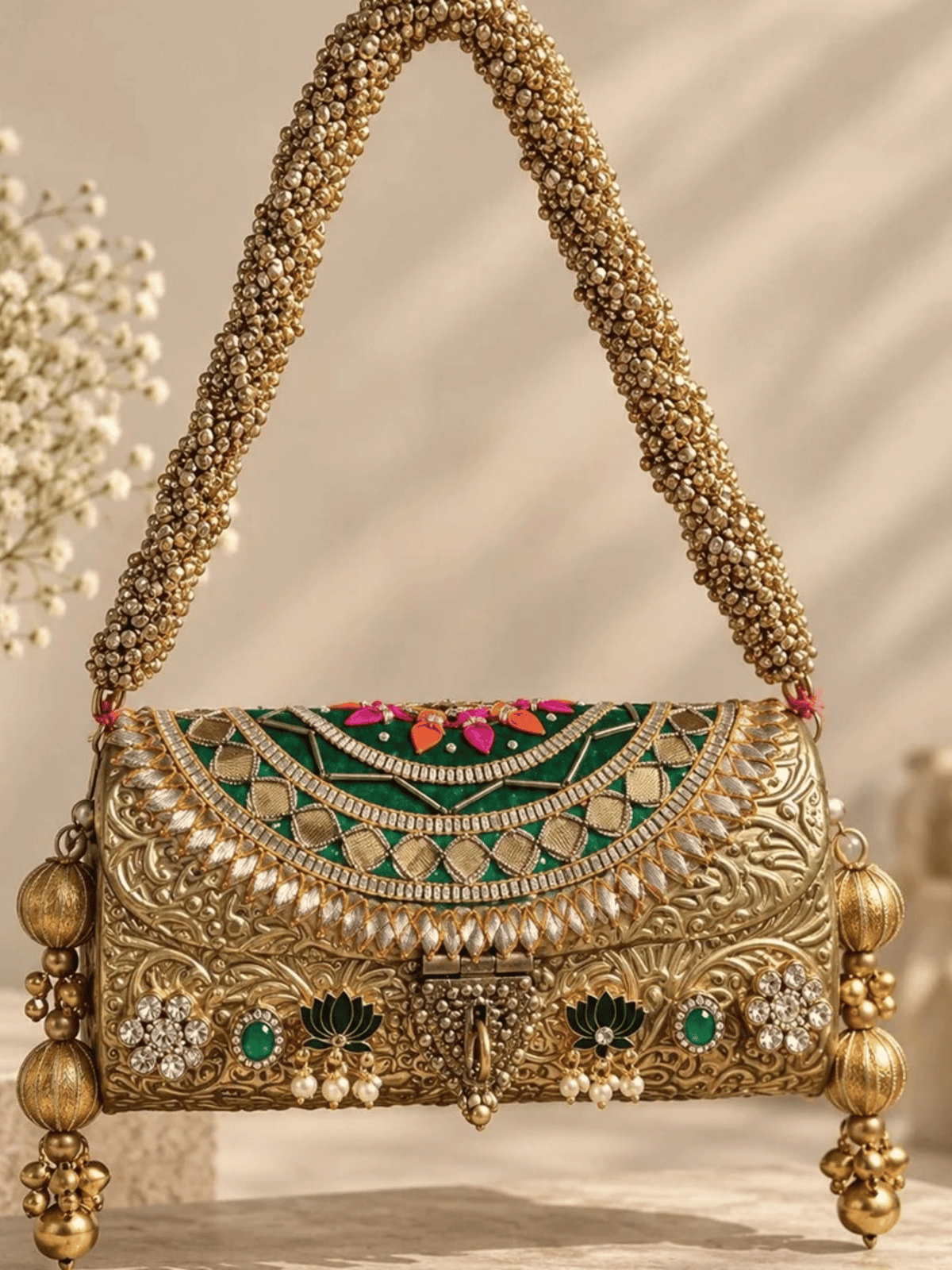 Nazraana Brass Bridal Bag
