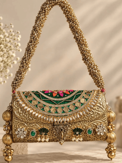 Nazraana Brass Bridal Bag