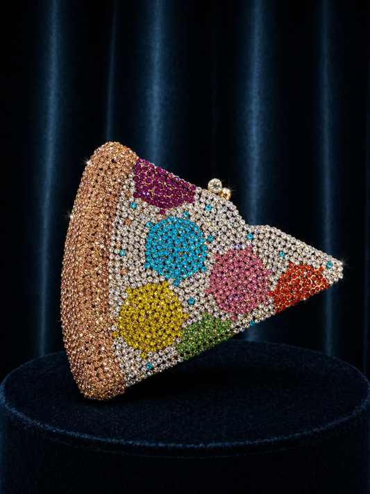 Crystal Pizza Slice Clutch