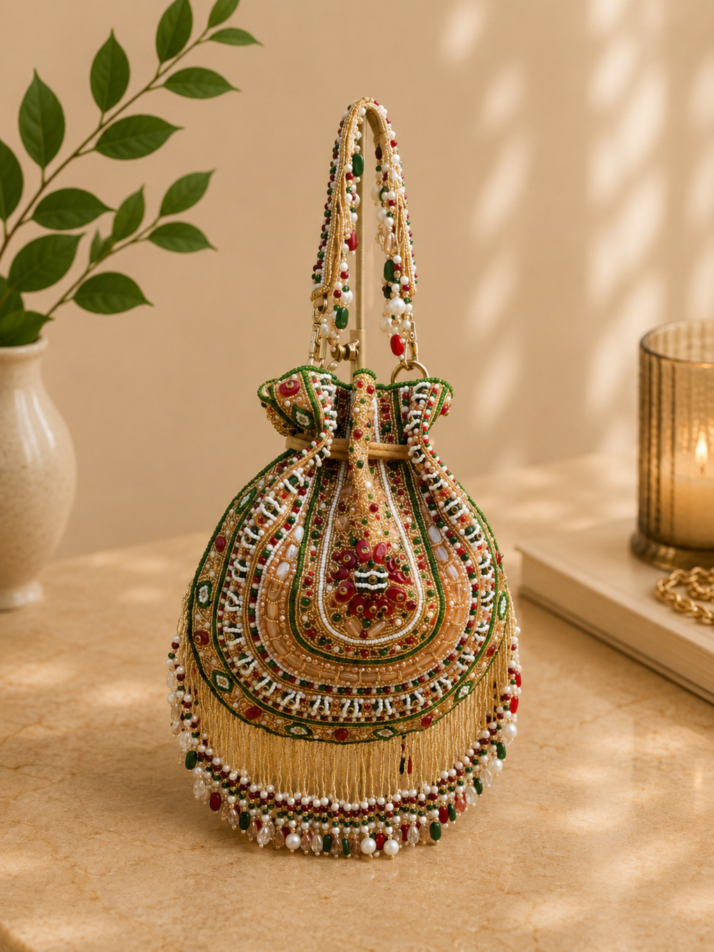 Royal Rajwadi Beaded Potli Bag
