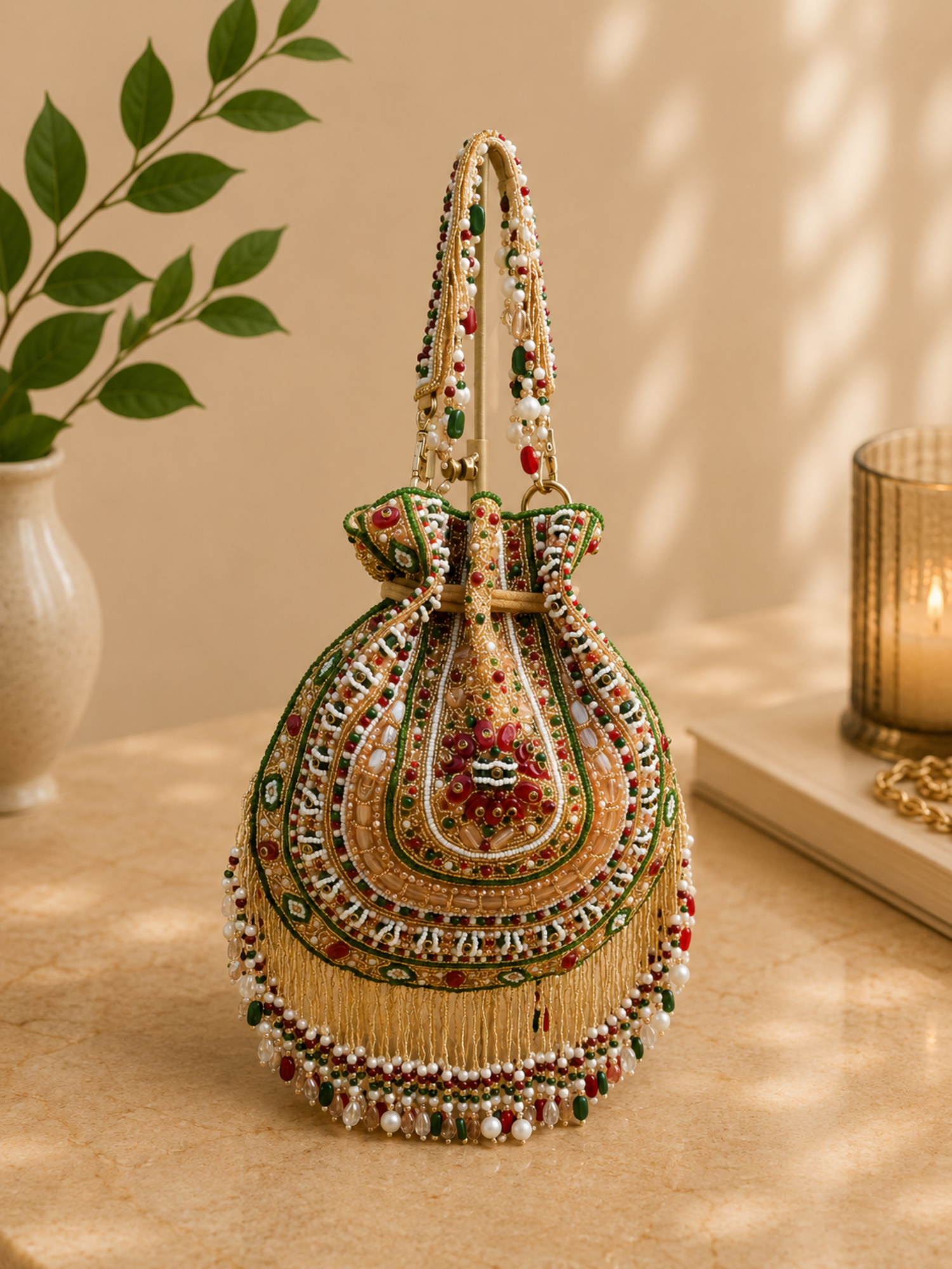 Royal Rajwadi Beaded Potli Bag
