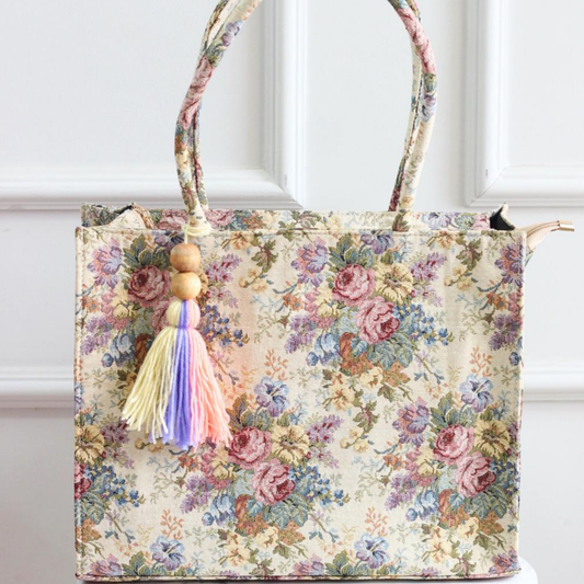 Pastel Garden Large tote