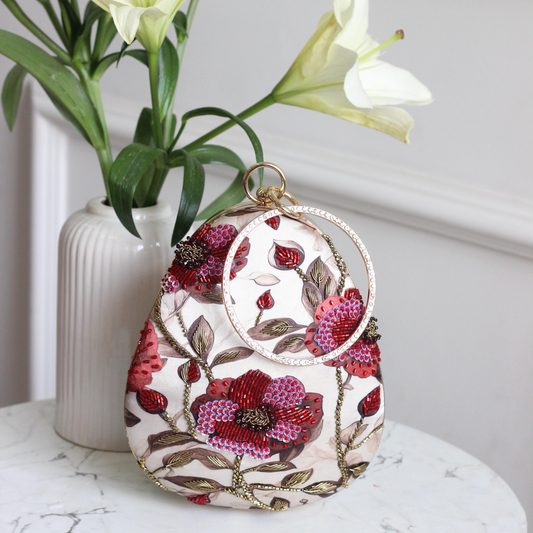 Noor Bloom Embroidered Clutch