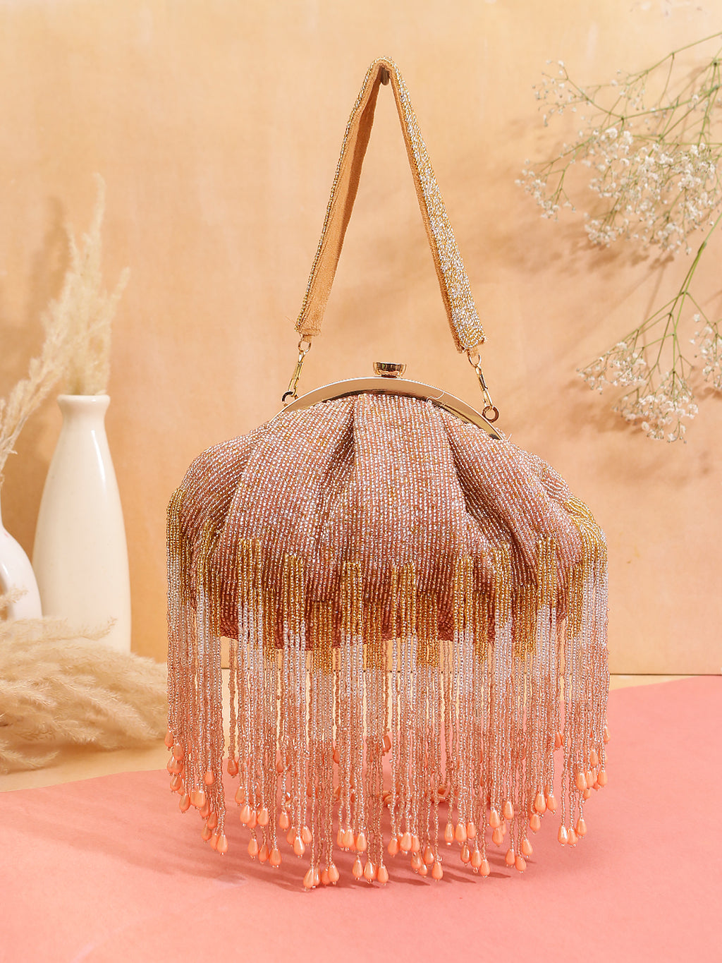 Ethereal Glow Brooch clutch