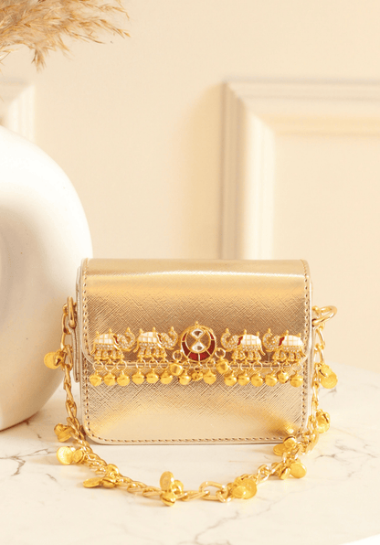 Royal Elephant Metallic Mini Bag