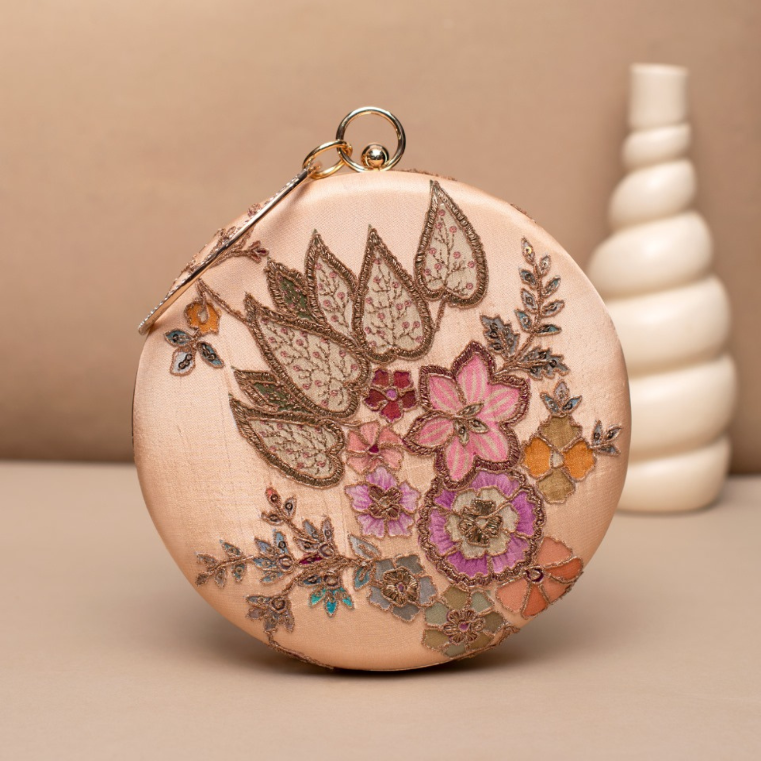 Noor-e-Ivory Embroidered Ethnic Clutches