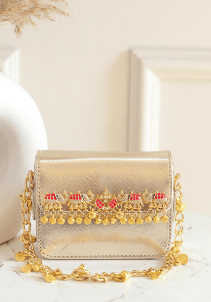 Royal Elephant Metallic Mini Bag