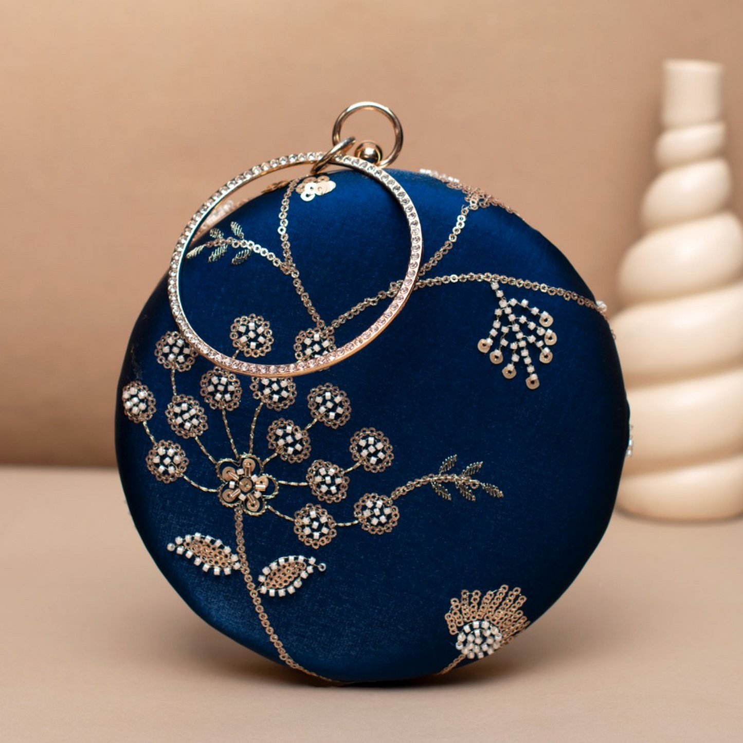 Midnight Zari Embroidered Ethnic Clutches