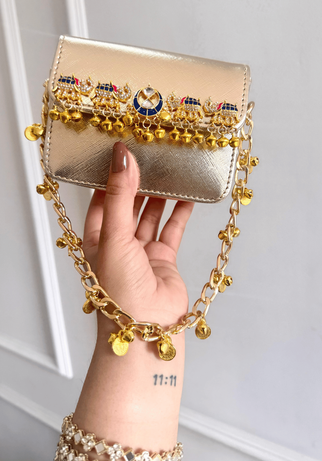 Royal Elephant Metallic Mini Bag