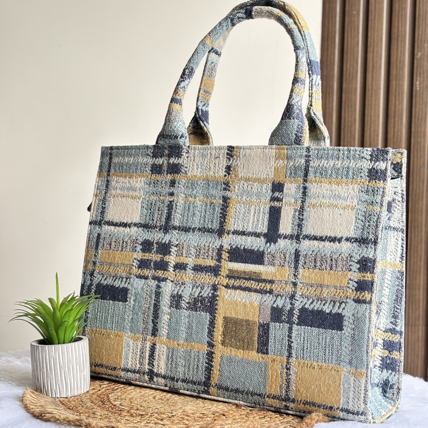 Pastel Denim Large Tote