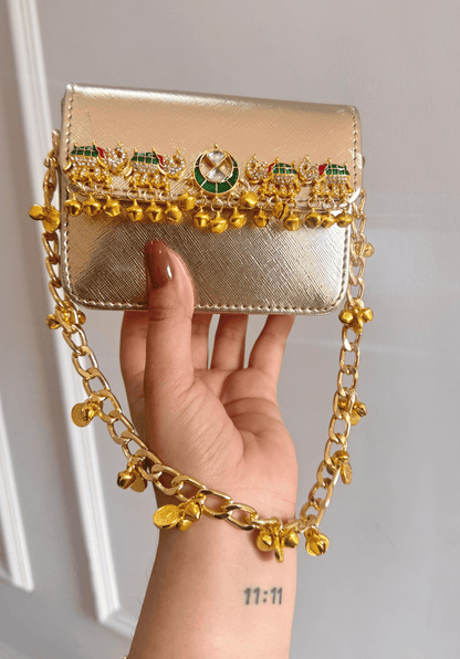 Royal Elephant Metallic Mini Bag