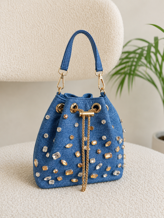 Vogue Denim Bucket Bag