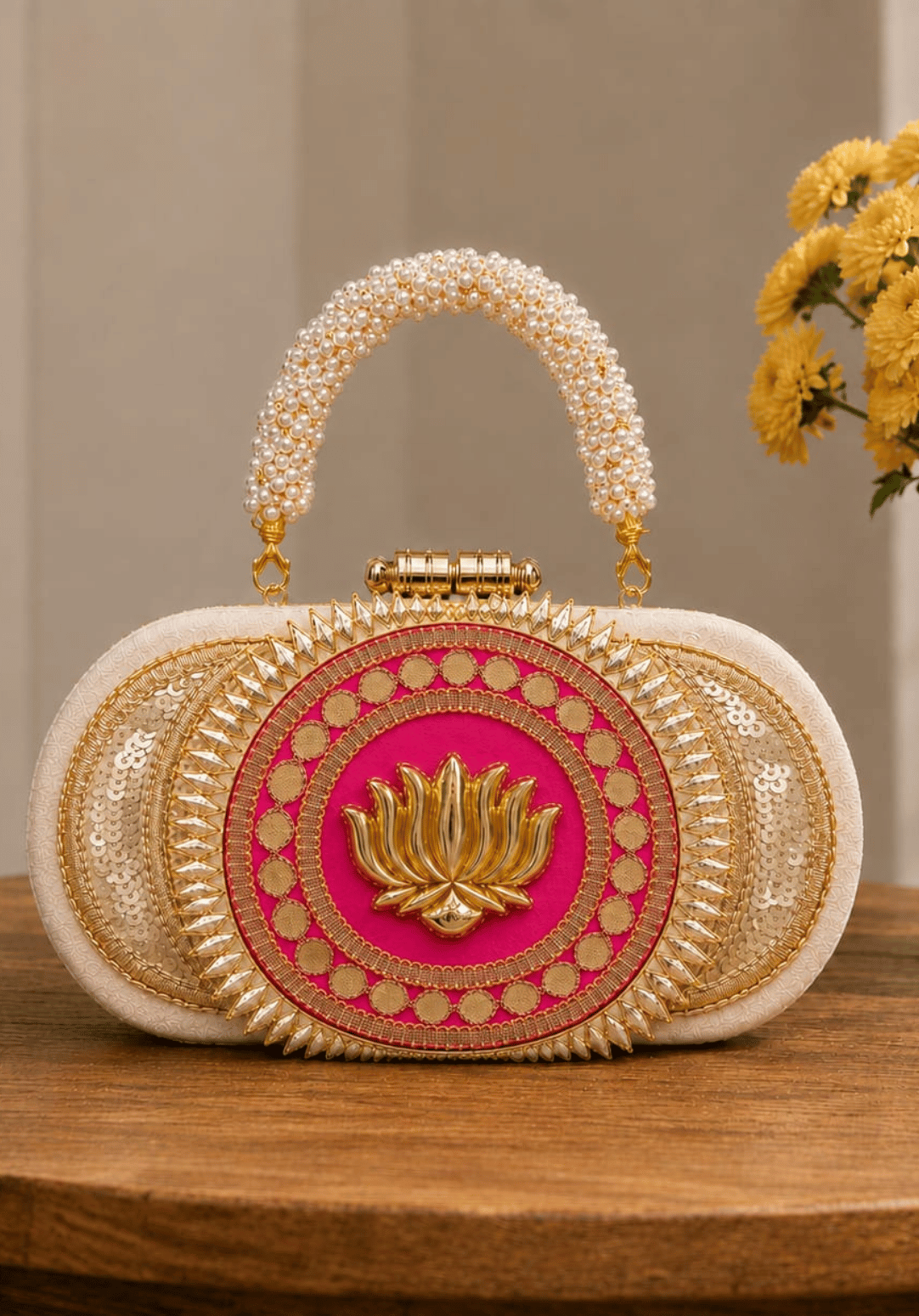 Lotus Gota Patti Clutch