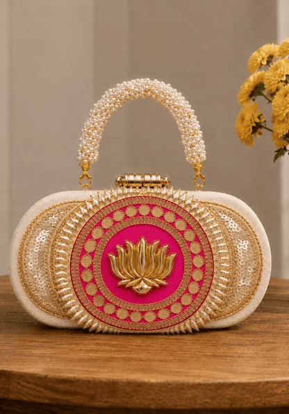 Lotus Gota Patti Clutch
