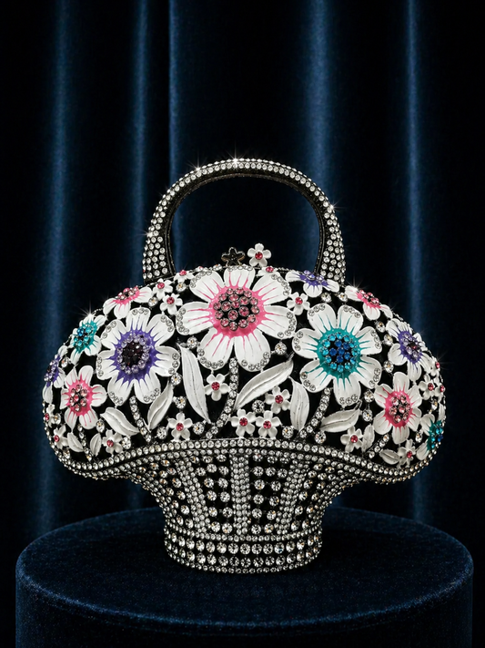 Basket Crystal Clutch