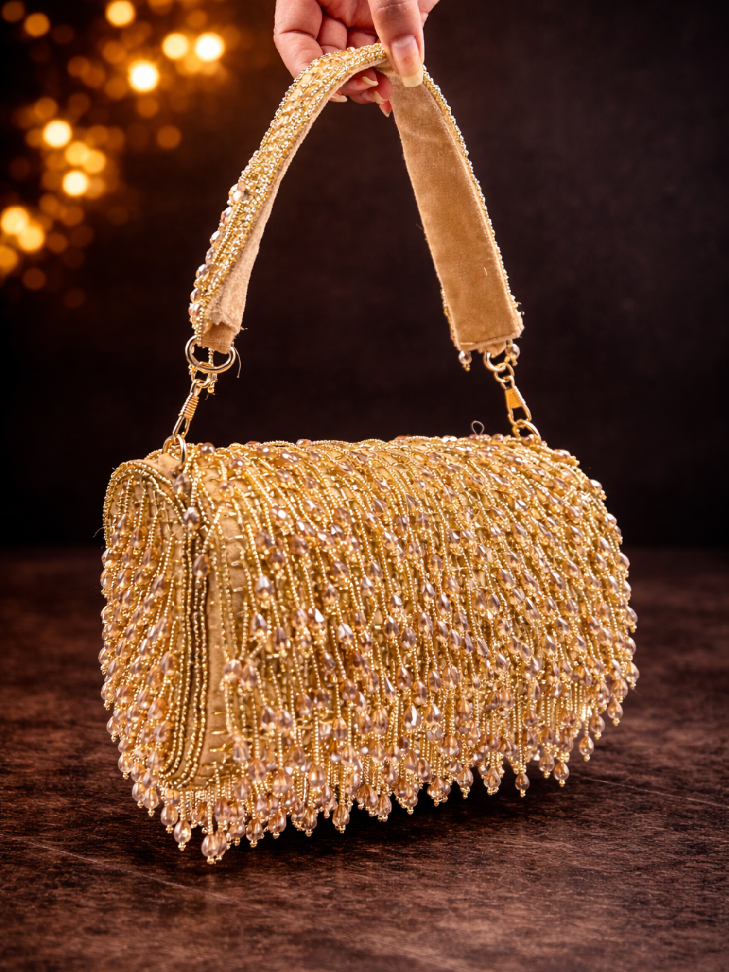Celeste Beaded Flap Bag