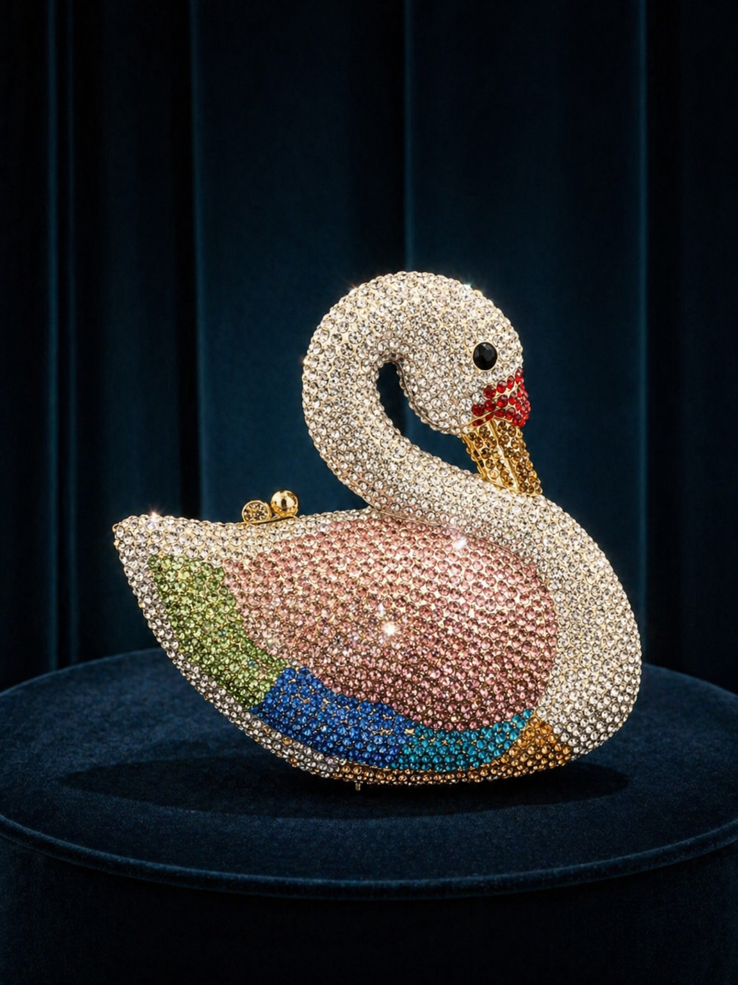Swan Crystal Clutch