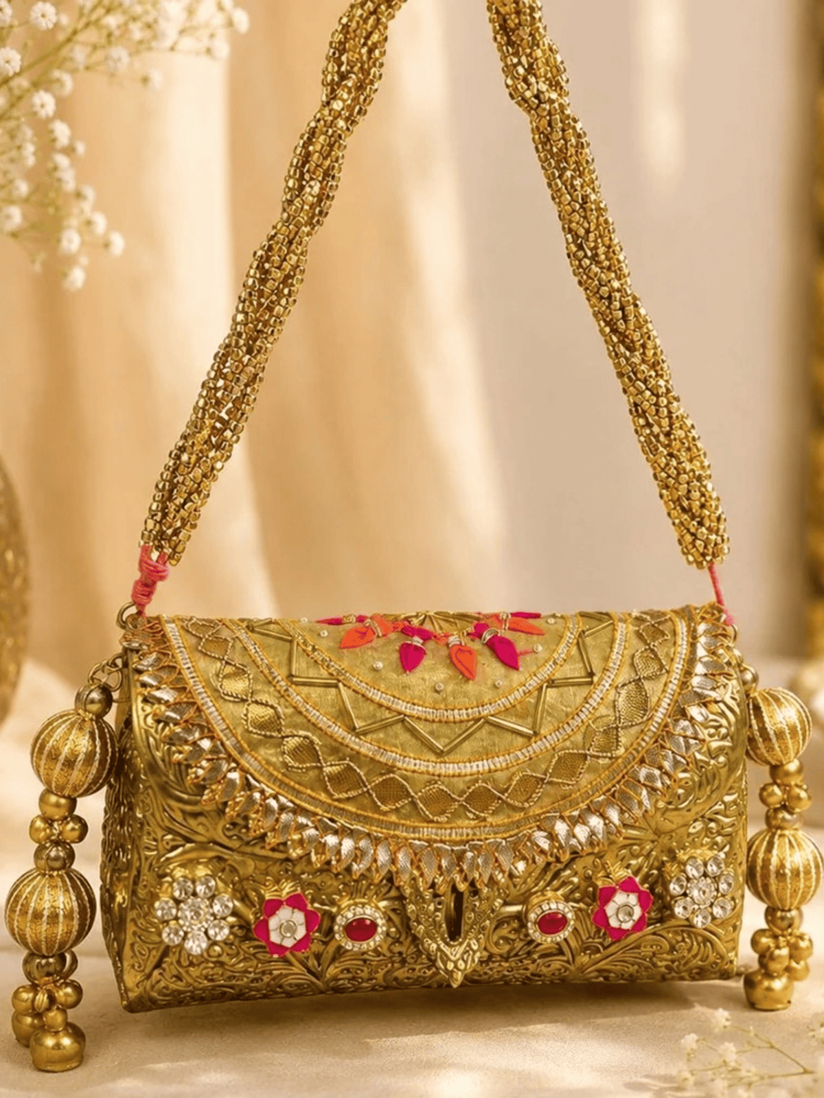 Nazraana Brass Bridal Bag