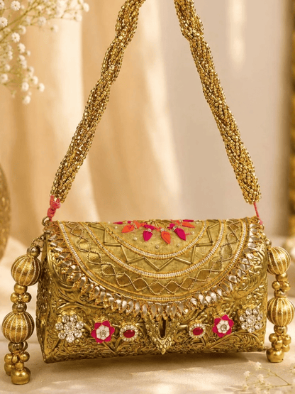 Nazraana Brass Bridal Bag