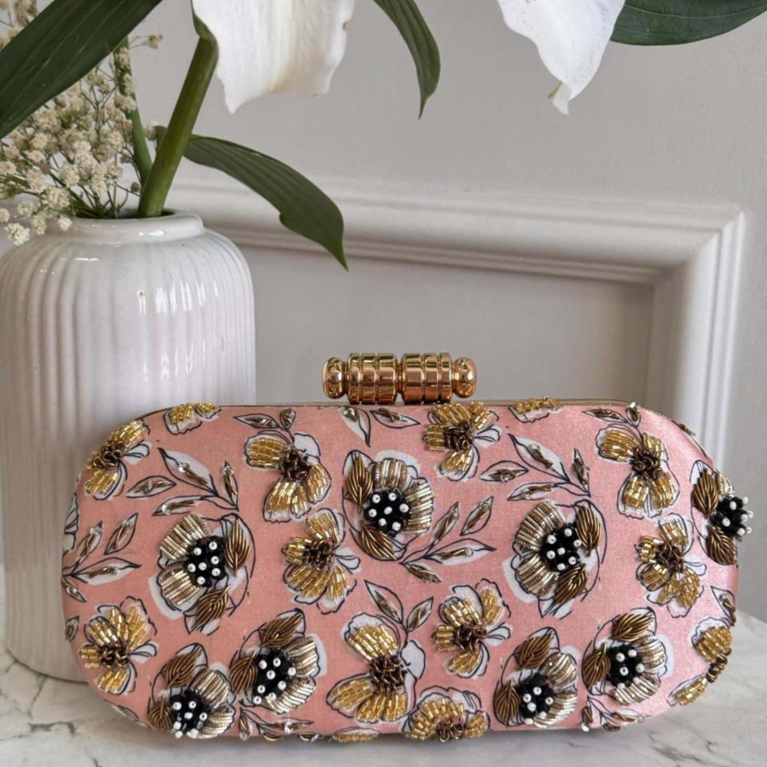 Bloom Luxe Embellished Clutch