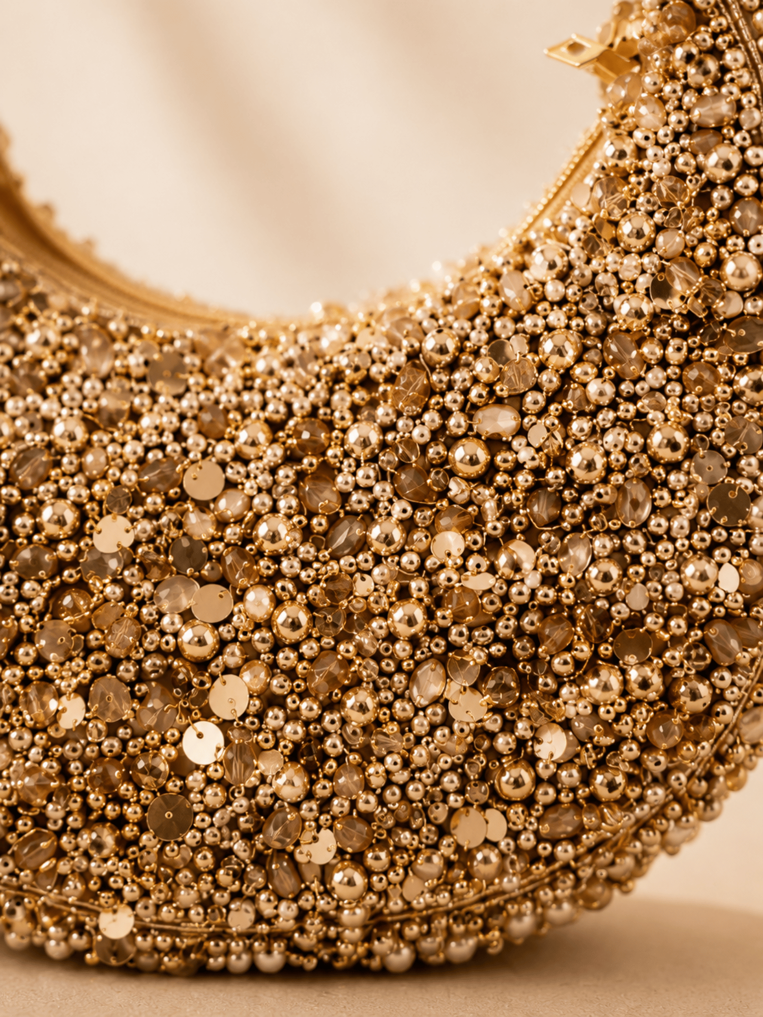 Golden Crescent Pearl Bag