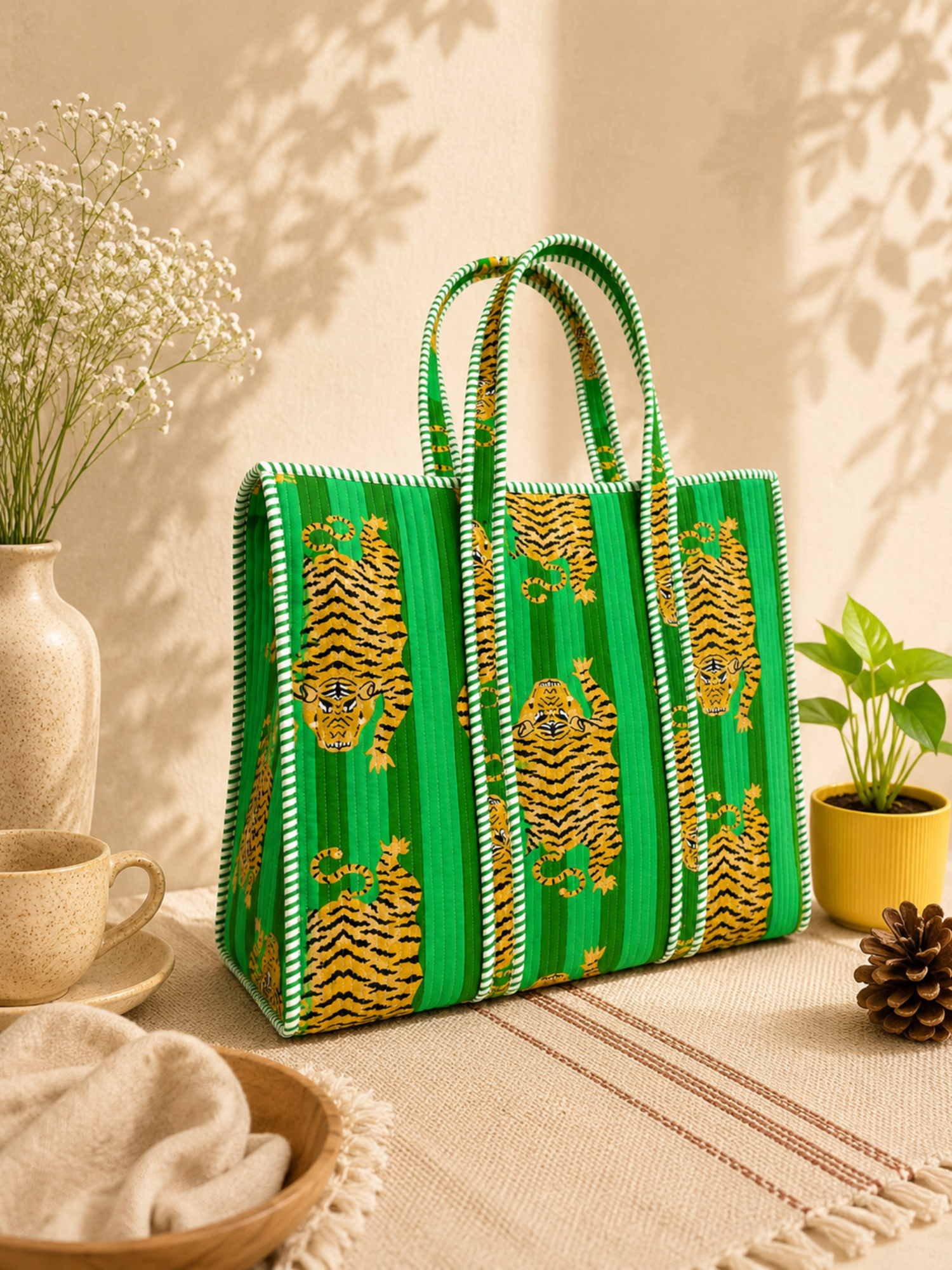 Tiger Trails Quilted Tote